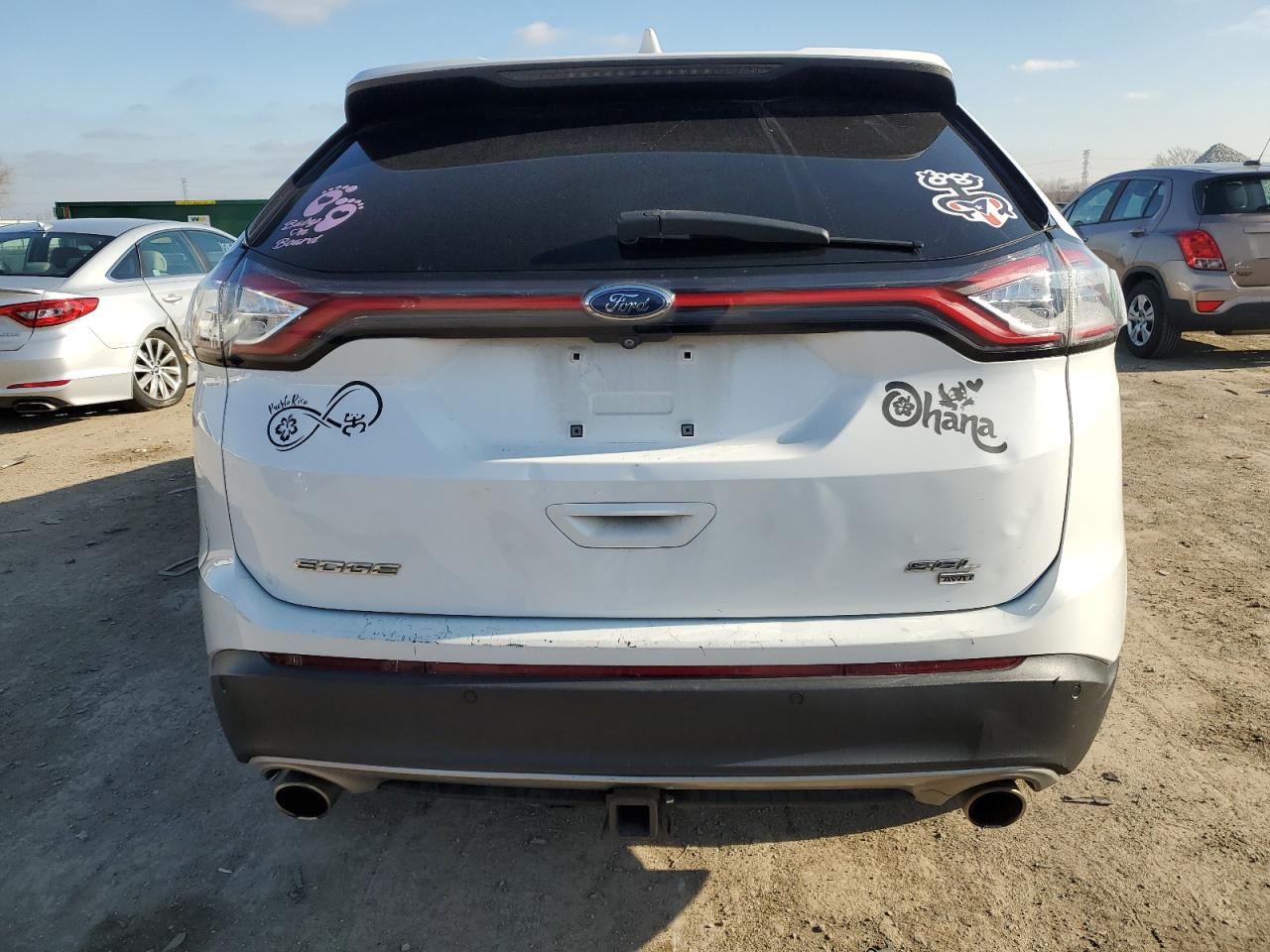 2017 Ford Edge VIN 2FMPK4J84HBB25772 Copart auction photo, all over damage thumbnail 6