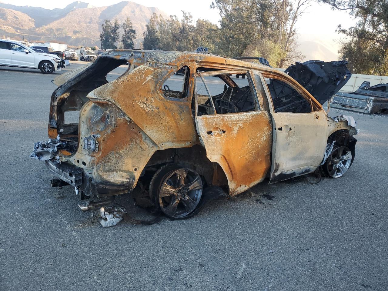 2020 Toyota RAV 4 VIN JTMRWRFV1LD062646 Copart auction photo, burn damage thumbnail 3