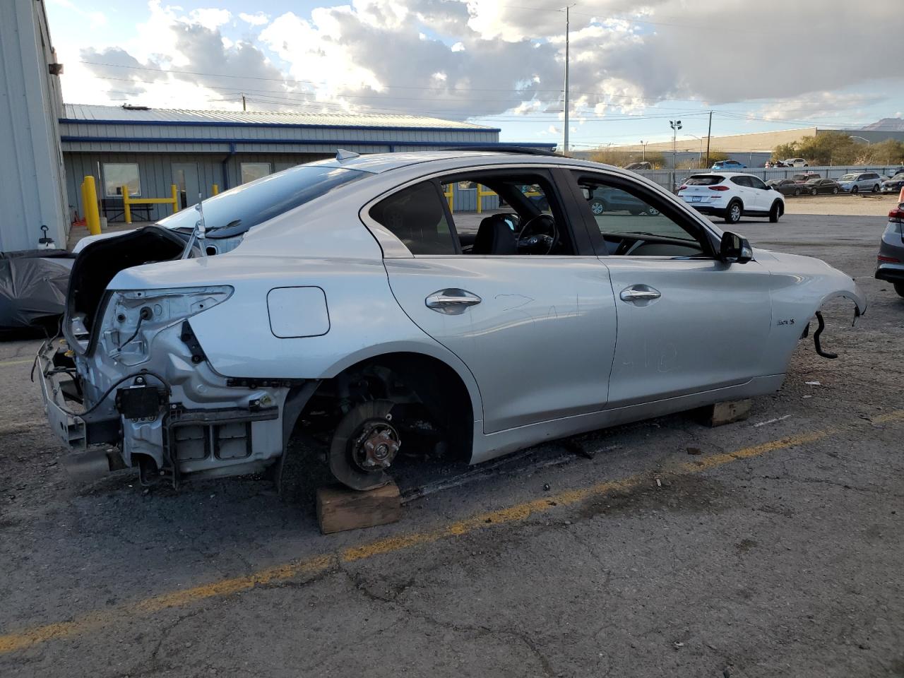 2019 Infiniti Q50 VIN JN1FV7AP0KM760167 Copart auction photo, stripped / vandalism damage thumbnail 3
