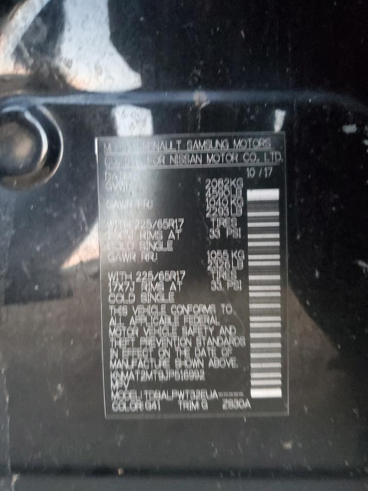 2018 Nissan Rogue VIN KNMAT2MT9JP516992 Copart auction photo, all over damage thumbnail 13