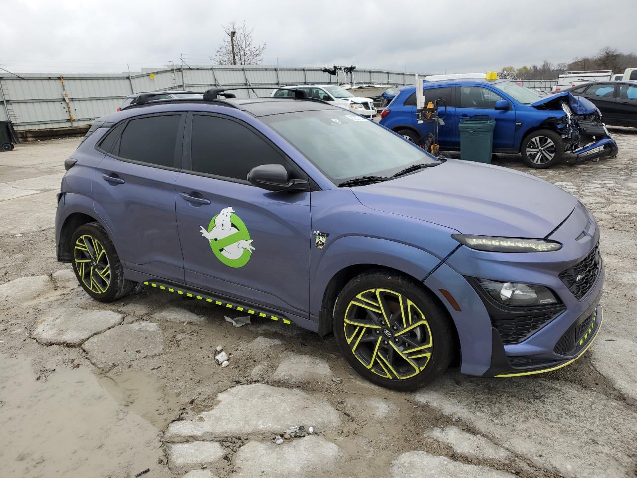 2022 Hyundai Kona VIN KM8K3CA33NU907847 Copart auction photo, front end / rear end damage thumbnail 4