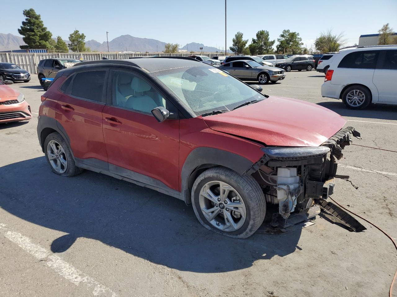 2022 Hyundai Kona VIN KM8K6CAB4NU903241 Copart auction photo, front end damage thumbnail 4