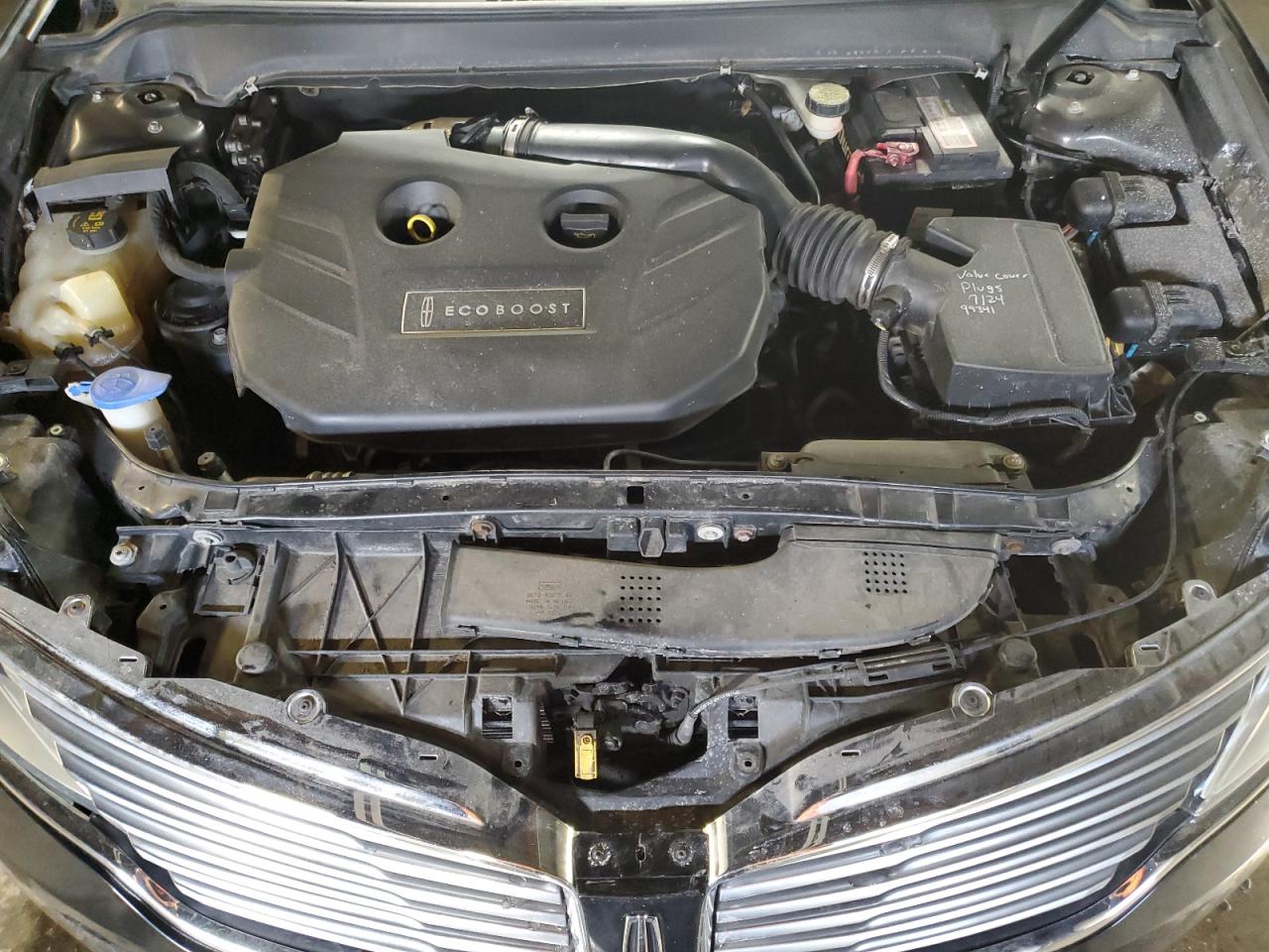 2014 Lincoln MKZ VIN 3LN6L2J98ER827743 Copart auction photo, front end / side damage thumbnail 11