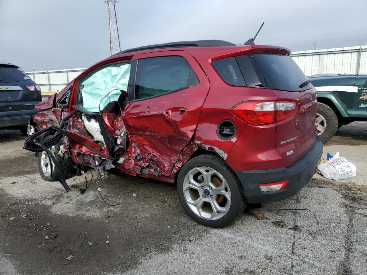 2021 Ford EcoSport VIN MAJ6S3GL8MC423148 Copart auction photo, all over damage thumbnail 2