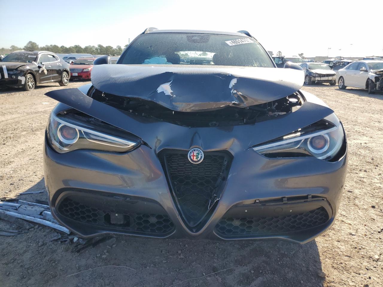 2021 Alfa Romeo Stelvio VIN ZASPAKBN4M7D18255 Copart auction photo, front end / rear end damage thumbnail 5
