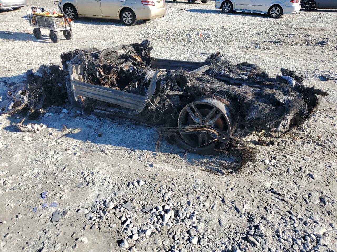 2015 Chevrolet Corvette VIN 1G1YJ2D7XF5102929 Copart auction photo, burn damage thumbnail 2