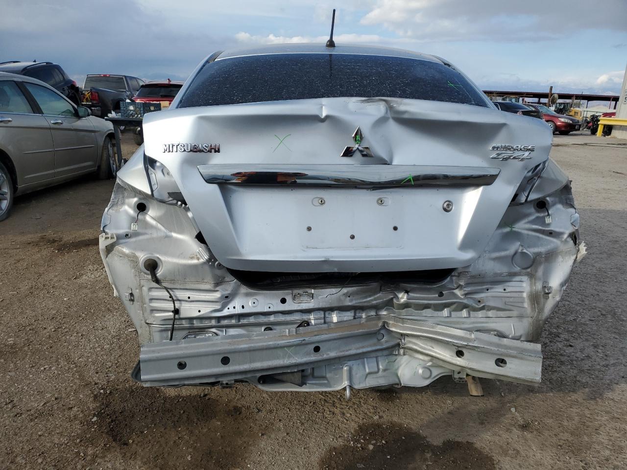 2017 Mitsubishi Mirage VIN ML32F3FJ4HHF16311 Copart auction photo, rear end / mechanical damage thumbnail 6