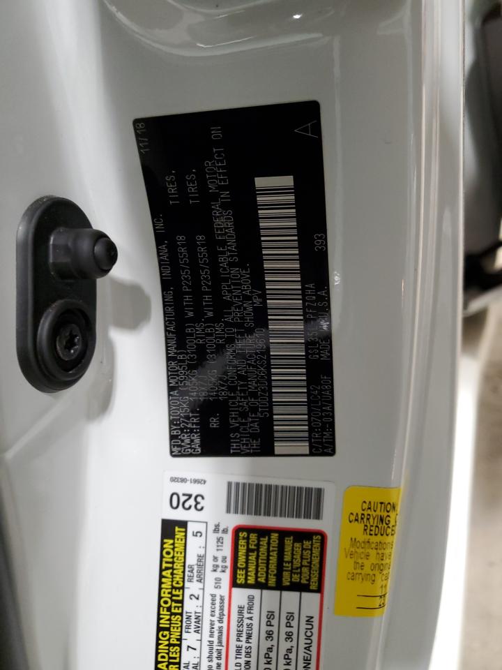 2019 Toyota Sienna VIN 5TDDZ3DC6KS219610 Copart auction photo, front end damage thumbnail 13