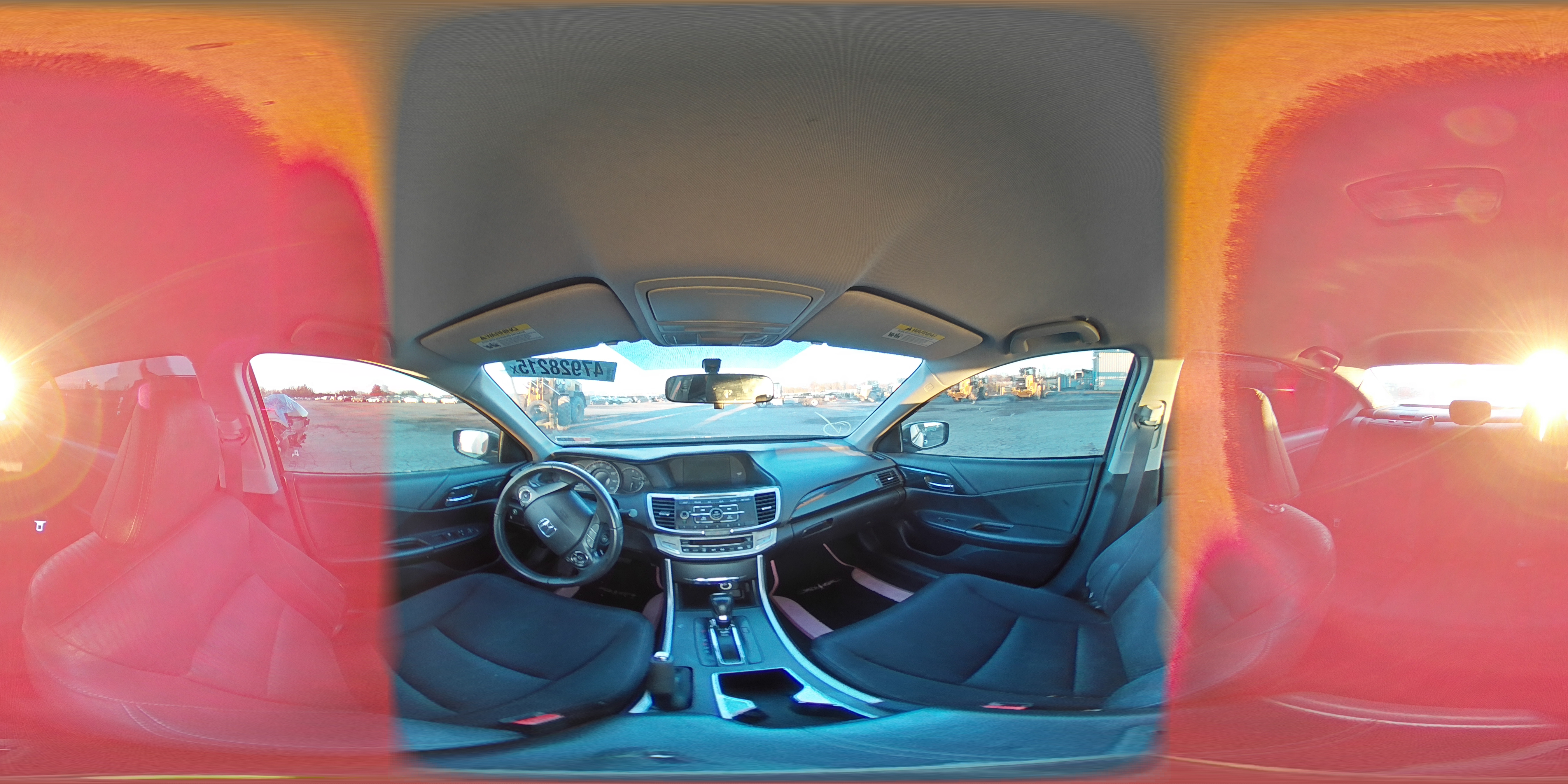 2015 Honda Accord VIN 1HGCR2F5XFA046599 Copart auction photo, front end / side damage thumbnail 13