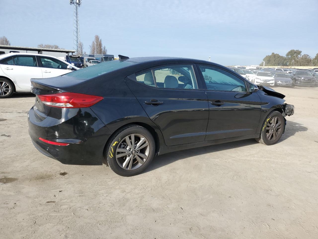 2018 Hyundai Elantra VIN 5NPD84LF4JH243641 Copart auction photo, front end / side damage thumbnail 3