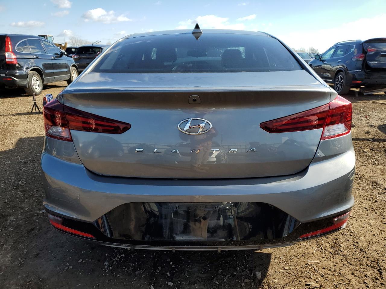 2019 Hyundai Elantra VIN 5NPD84LFXKH450777 Copart auction photo, front end / side damage thumbnail 6