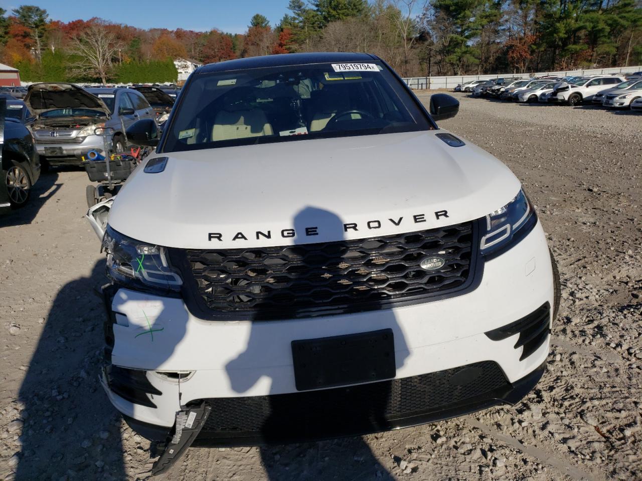 2019 Land Rover Range Rover VIN SALYL2EX0KA206565 Copart auction photo, front end / side damage thumbnail 5