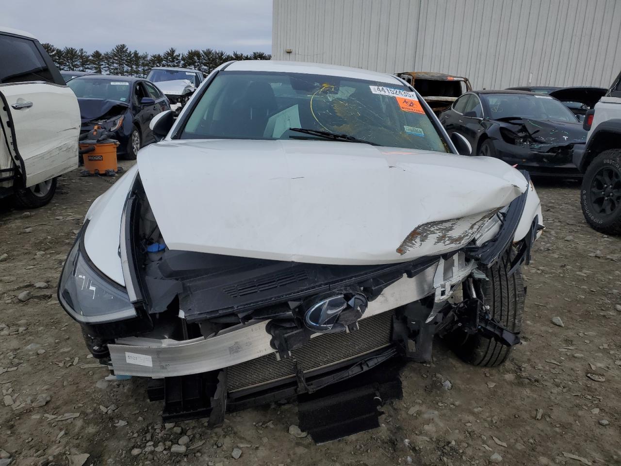 2021 Hyundai Sonata VIN 5NPEL4JA3MH094332 Copart auction photo, front end / rear end damage thumbnail 5