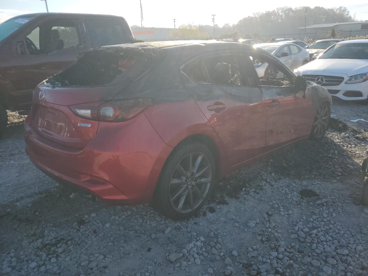 2018 Mazda 3 VIN 3MZBN1M30JM181794 Copart auction photo, burn damage thumbnail 3