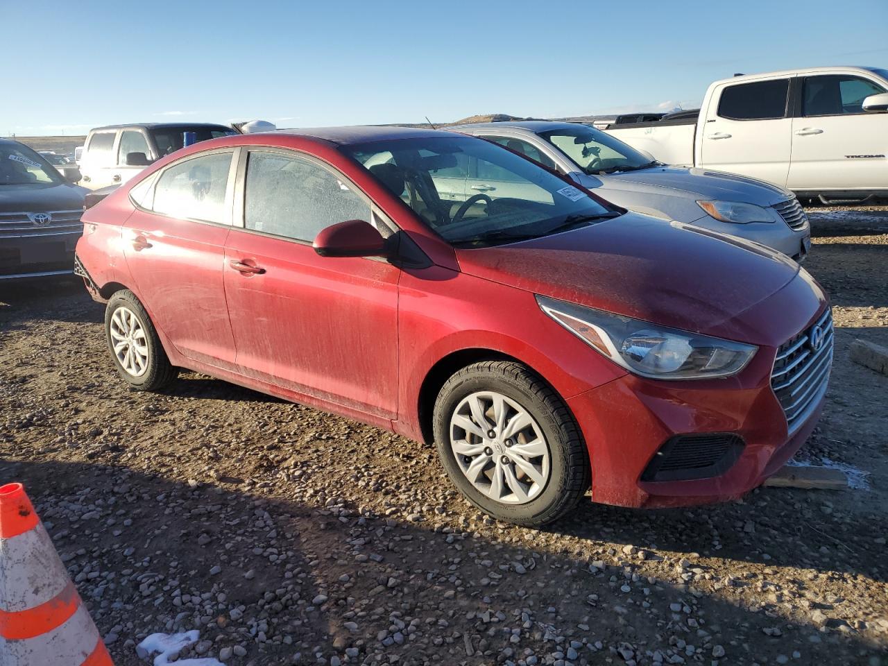 2019 Hyundai Accent VIN 3KPC24A38KE084957 Copart auction photo, rear end damage thumbnail 4