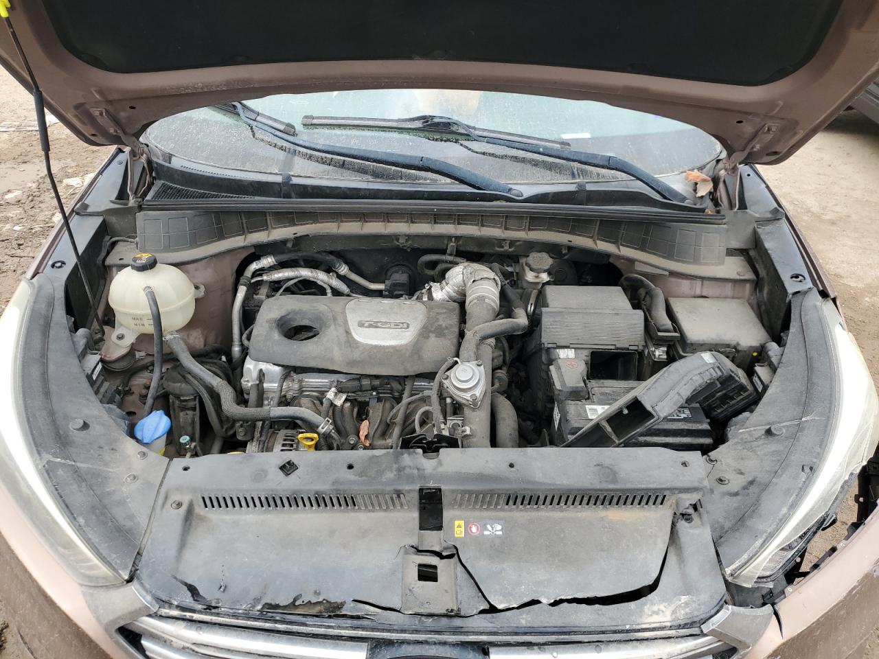 2016 Hyundai Tucson VIN KM8J33A26GU093344 Copart auction photo, front end / side damage thumbnail 11