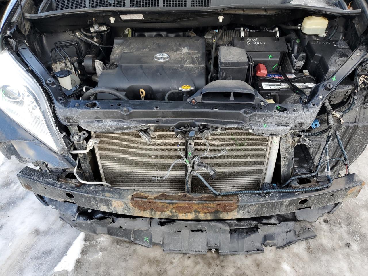2014 Toyota Sienna VIN 5TDDK3DC0ES091440 Copart auction photo, front end damage thumbnail 12