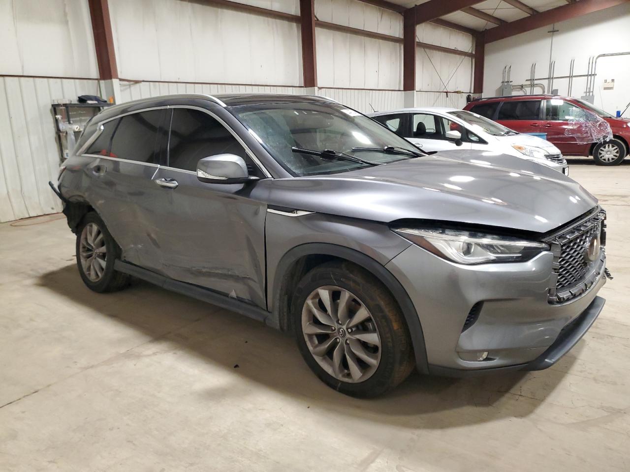 2019 Infiniti QX50 VIN 3PCAJ5M14KF137318 Copart auction photo, side / rear end damage thumbnail 4