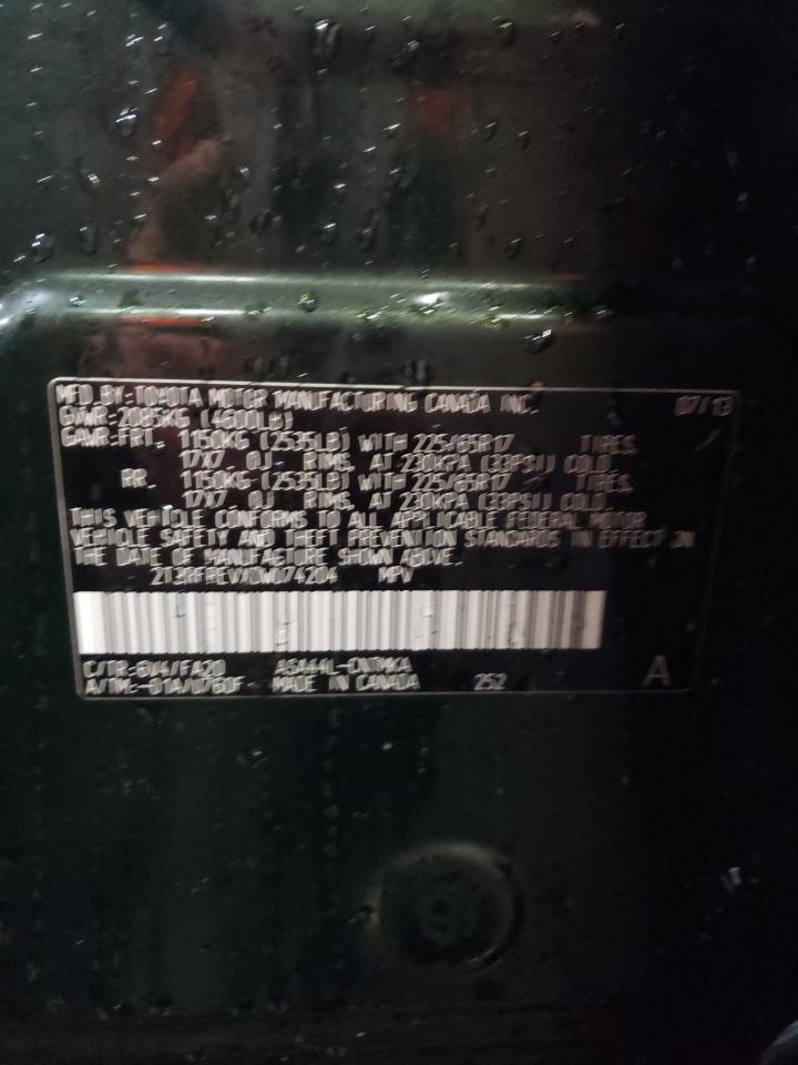 2013 Toyota RAV 4 VIN 2T3RFREVXDW074204 Copart auction photo, front end damage thumbnail 12