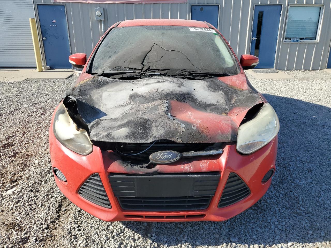 2013 Ford Focus VIN 1FADP3F27DL332518 Copart auction photo, burn - engine / front end damage thumbnail 5