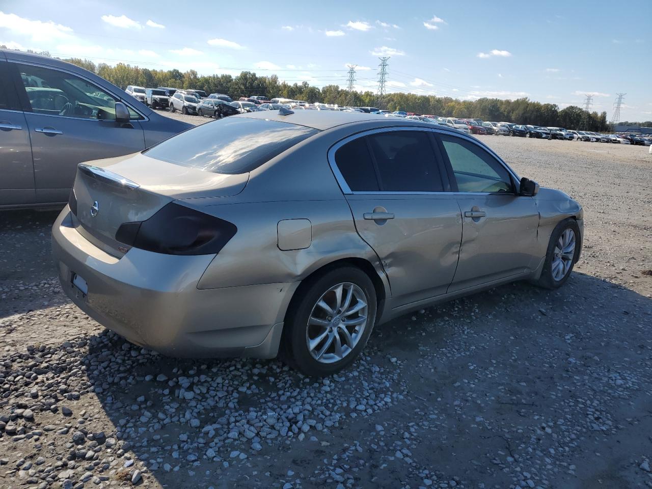 2009 Infiniti G VIN JNKCV61E19M301456 Copart auction photo, side / all over damage thumbnail 3