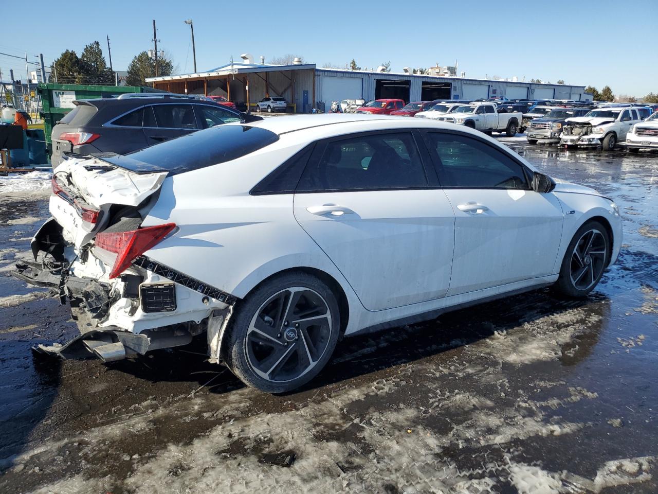 2023 Hyundai Elantra VIN KMHLR4AFXPU422126 Copart auction photo, rear end damage thumbnail 3