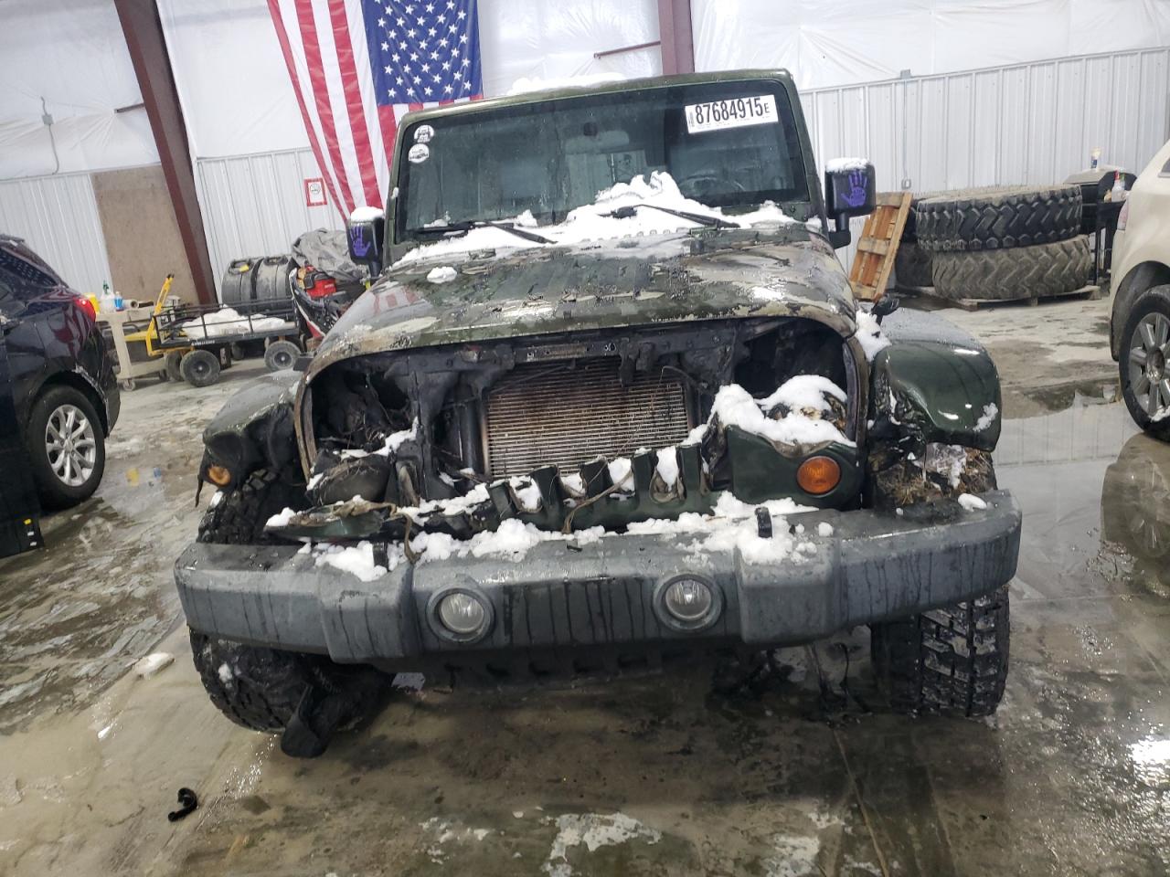 2007 Jeep Wrangler VIN 1J8GA59177L194824 Copart auction photo, burn - engine damage thumbnail 5