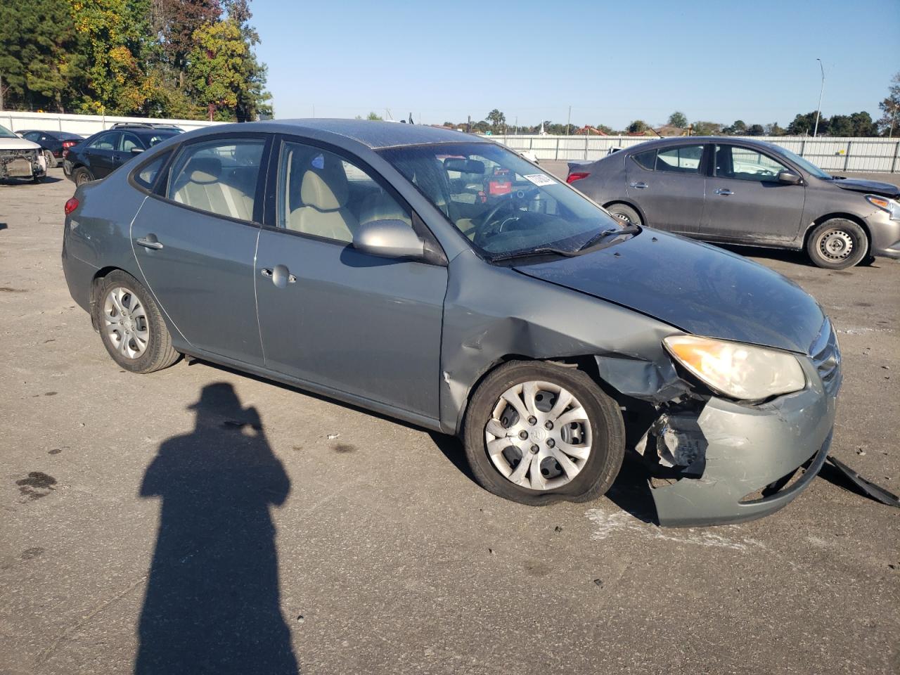 2010 Hyundai Elantra VIN KMHDU4AD9AU904952 Copart auction photo, side damage thumbnail 4
