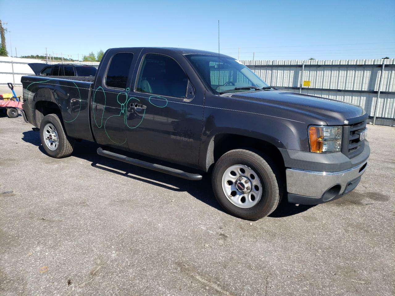 2010 GMC Sierra VIN 1GTSCTEX8AZ286054 Copart auction photo, side damage thumbnail 4