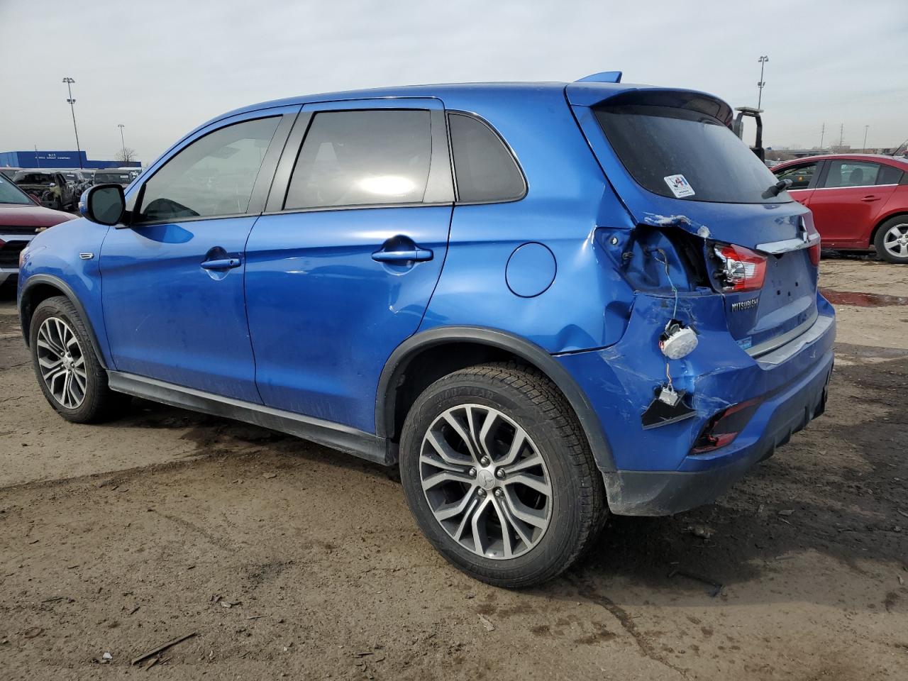 2019 Mitsubishi Outlander VIN JA4AP3AU1KU030729 Copart auction photo, front end / rear end damage thumbnail 2