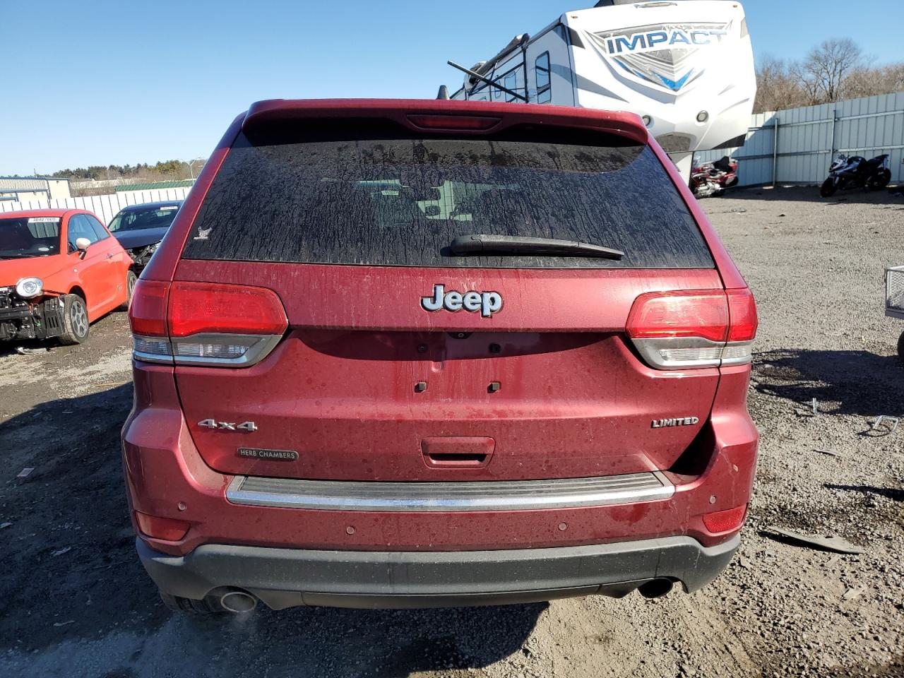 2014 Jeep Grand Cherokee VIN 1C4RJFBG2EC196157 Copart auction photo, front end / side damage thumbnail 6