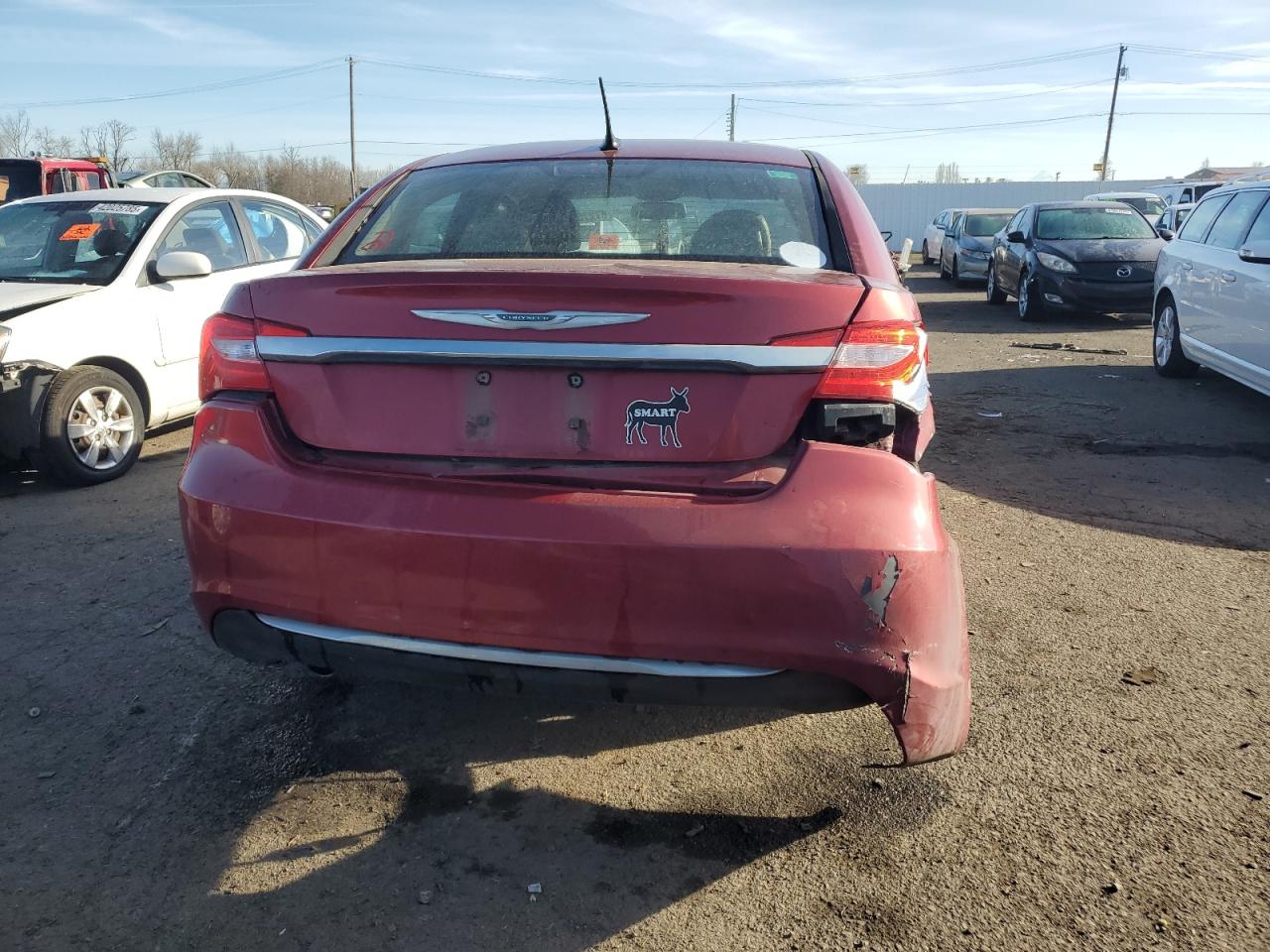 2011 Chrysler 200 VIN 1C3BC2FG3BN594853 Copart auction photo, biohazard/chemical / rear end damage thumbnail 6