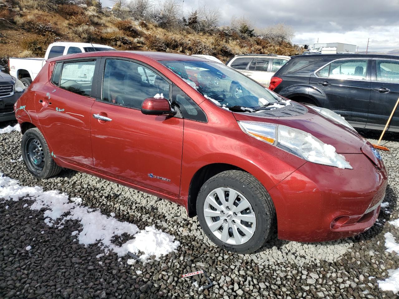 2015 Nissan Leaf VIN 1N4AZ0CP1FC304681 Copart auction photo, rear end / side damage thumbnail 4