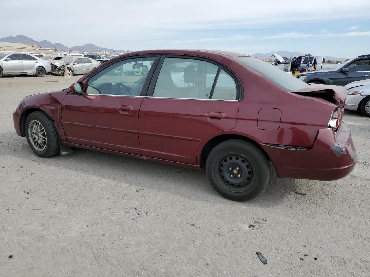 2002 Honda Civic VIN 1HGES165X2L060282 Copart auction photo, rear end / front end damage thumbnail 2