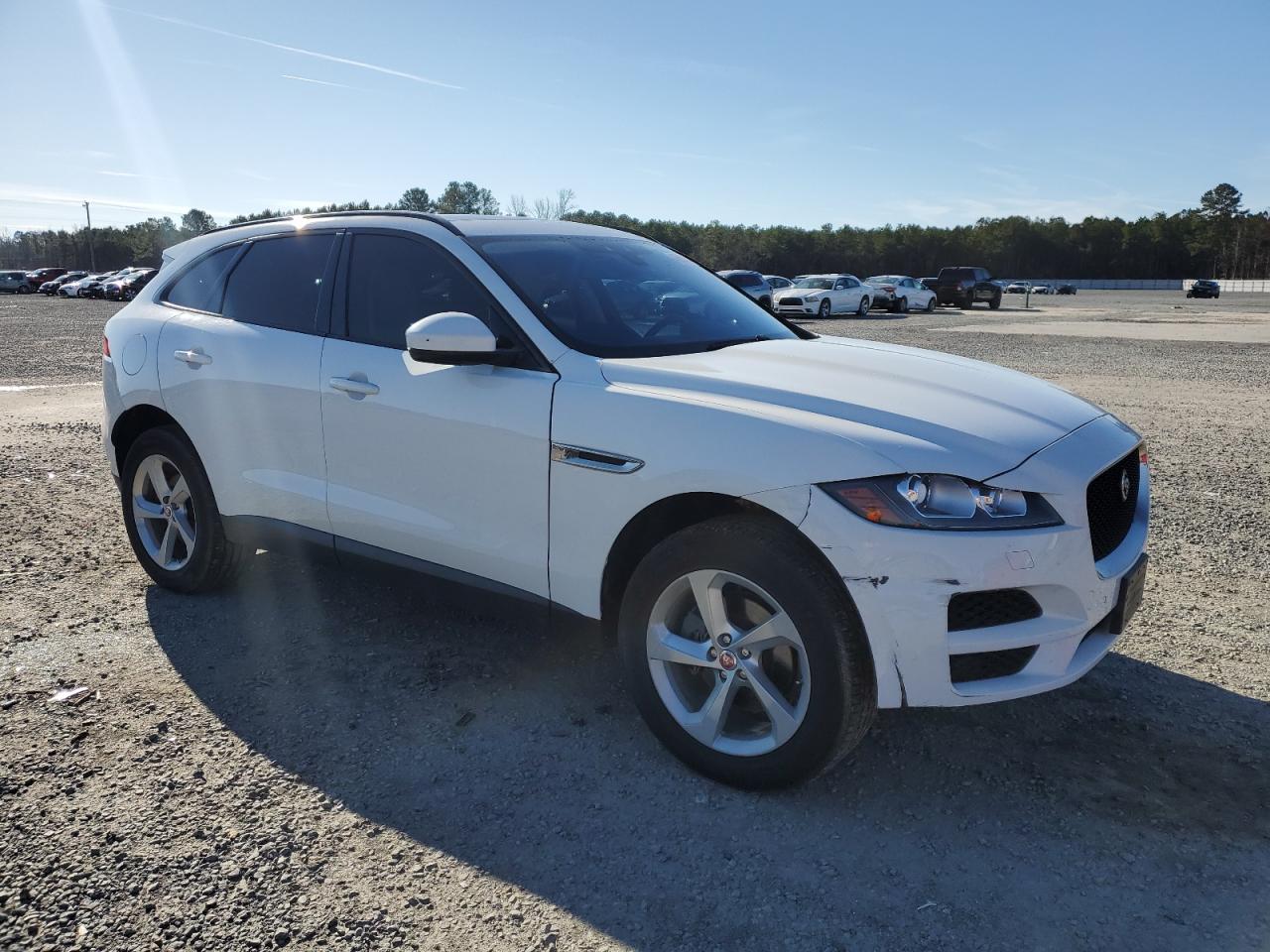 2018 Jaguar F-Pace VIN SADCJ2FX8JA270913 Copart auction photo, front end / side damage thumbnail 4