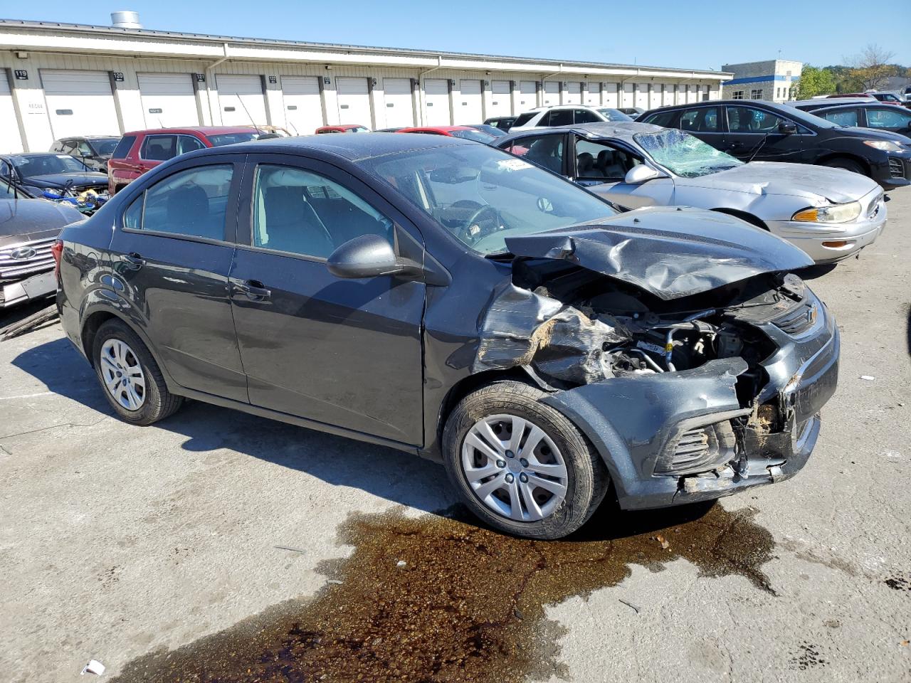 2017 Chevrolet Sonic VIN 1G1JB5SH1H4175014 Copart auction photo, front end / rear end damage thumbnail 4