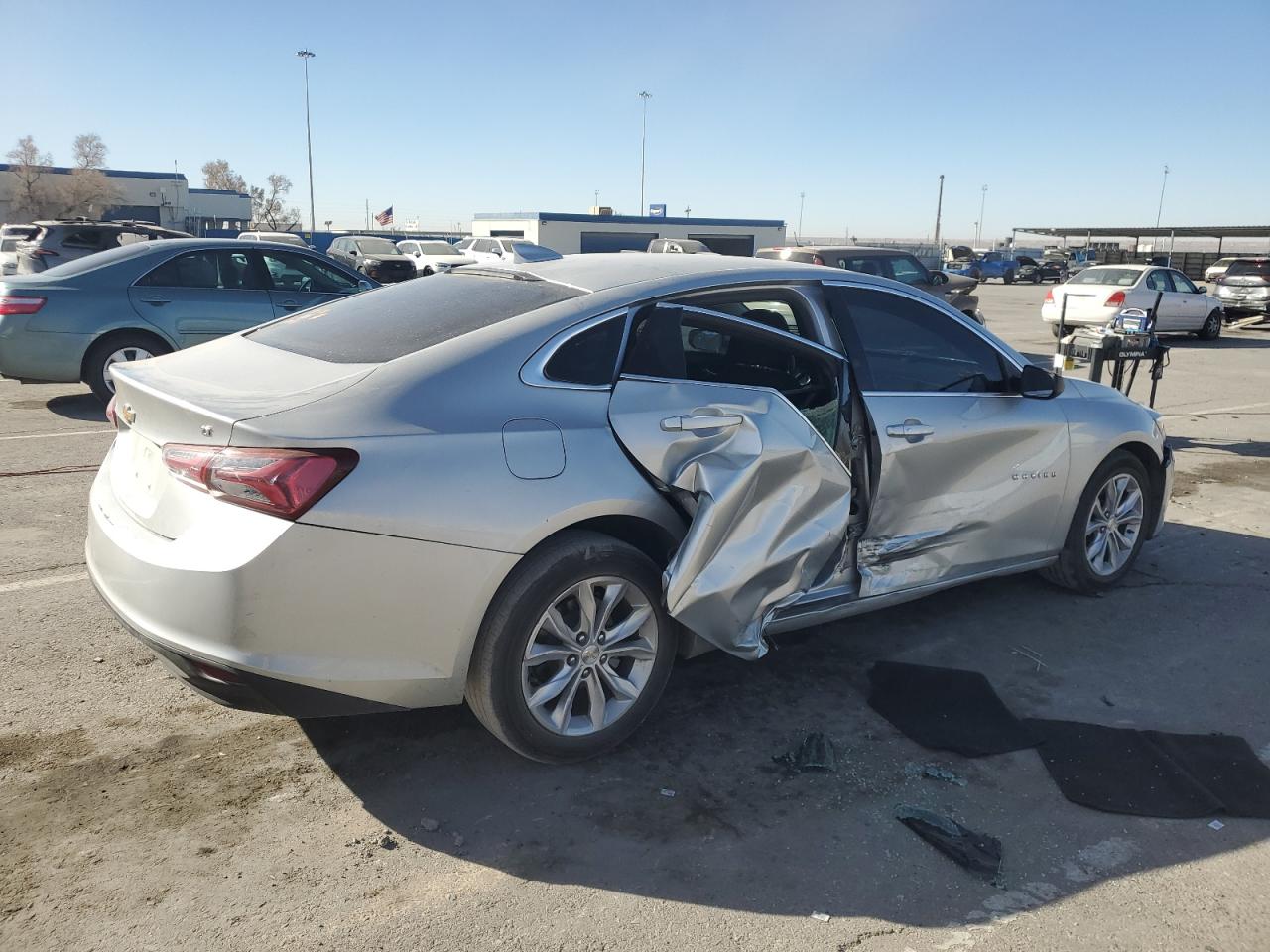 2021 Chevrolet Malibu VIN 1G1ZD5ST3MF029374 Copart auction photo, side / front end damage thumbnail 3