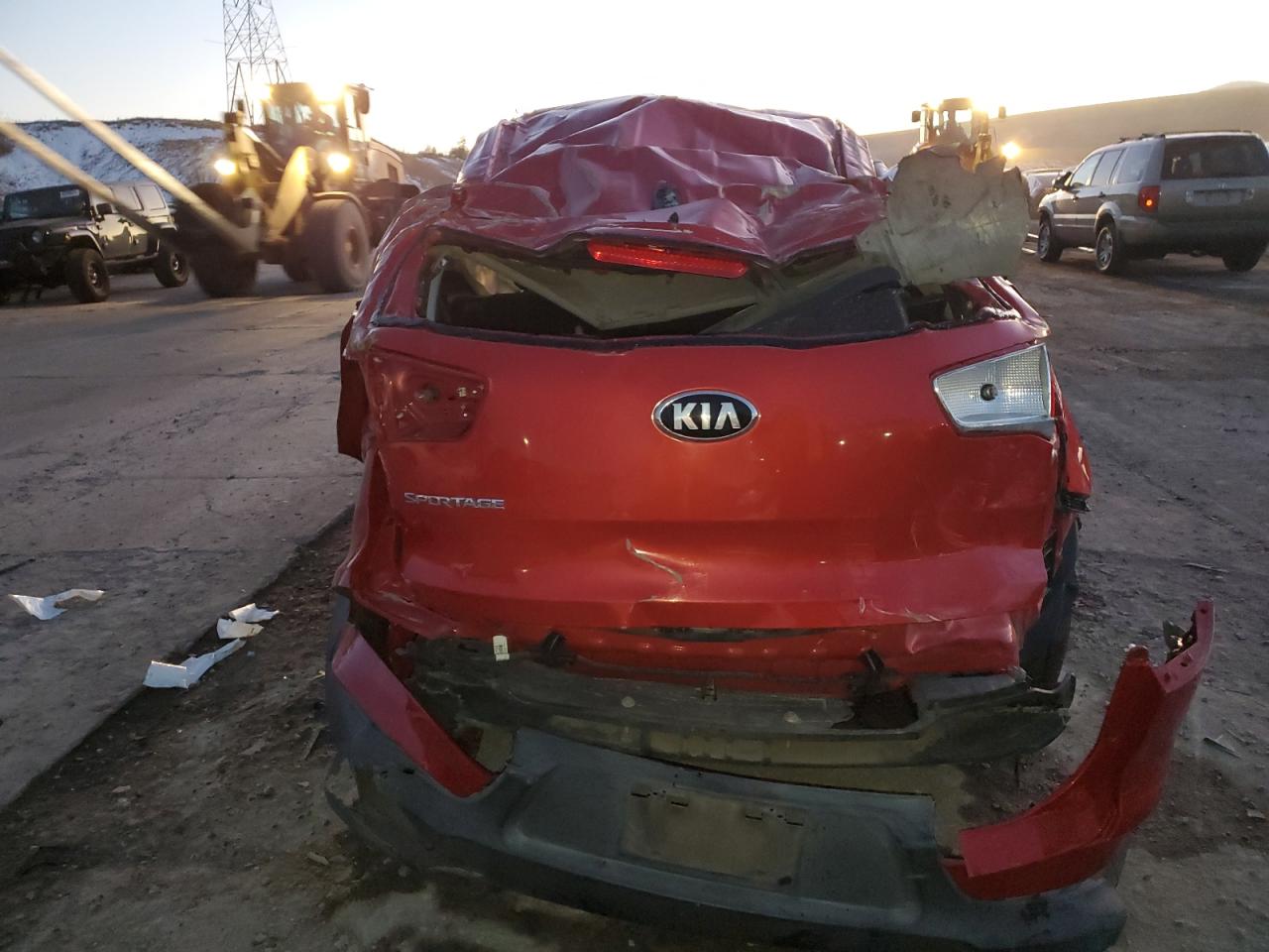2014 KIA Sportage VIN KNDPBCAC1E7558943 Copart auction photo, rollover damage thumbnail 6