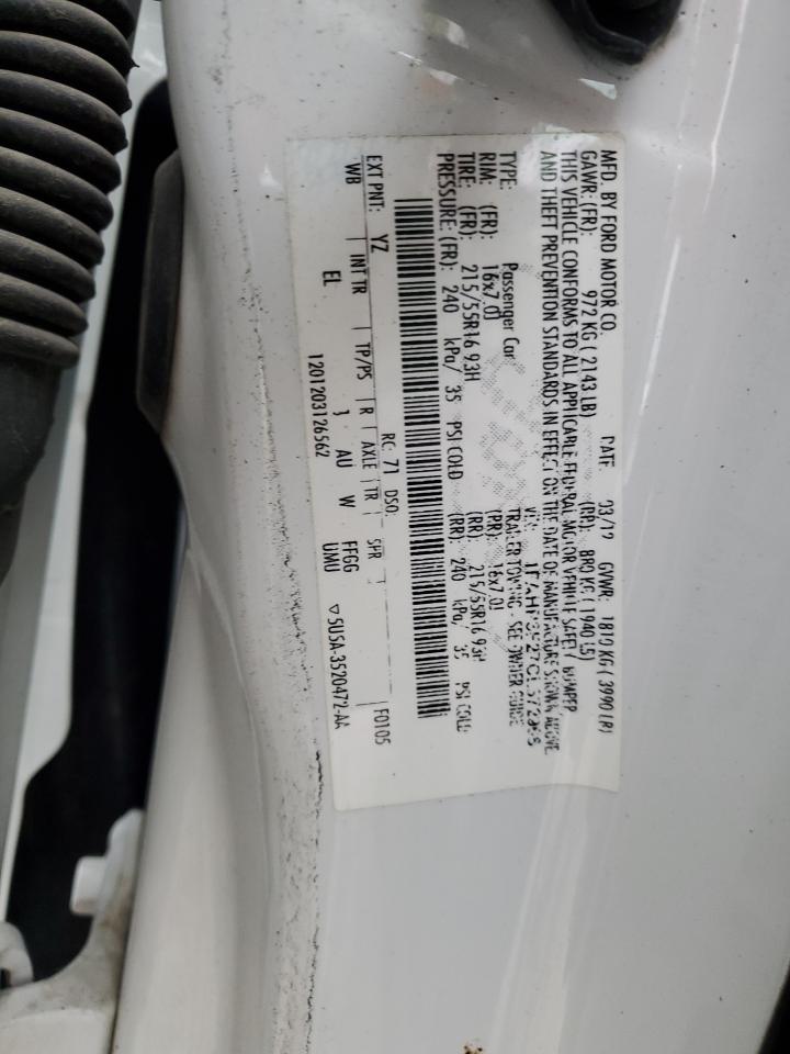 2012 Ford Focus VIN 1FAHP3F27CL372968 Copart auction photo, mechanical / front end damage thumbnail 14