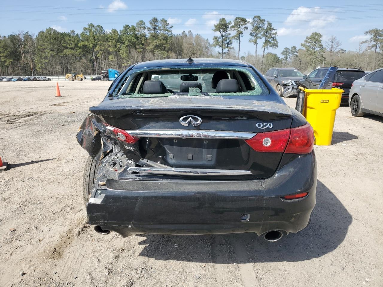 2015 Infiniti Q50 VIN JN1BV7AR7FM407527 Copart auction photo, rear end damage thumbnail 6