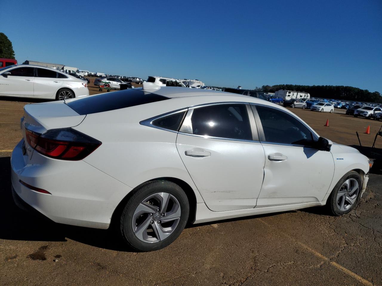 2020 Honda Insight VIN 19XZE4F57LE009065 Copart auction photo, front end / side damage thumbnail 3