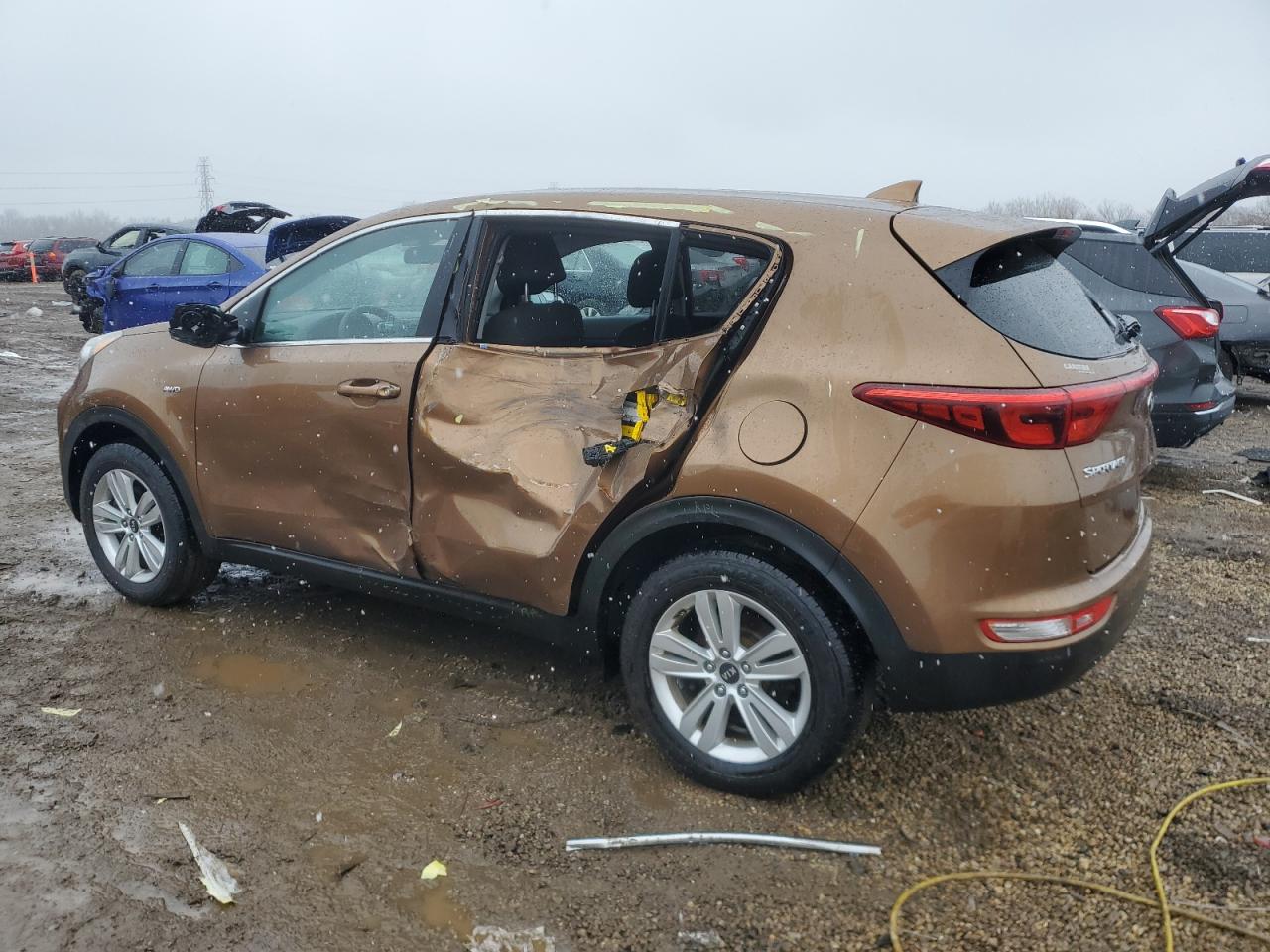 2017 KIA Sportage VIN KNDPMCAC6H7204690 Copart auction photo, side damage thumbnail 2