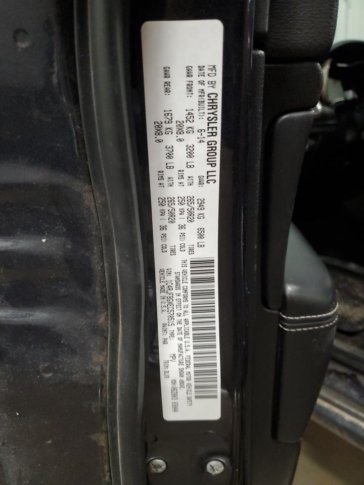 2014 Jeep Grand Cherokee VIN 1C4RJFBGXEC570515 Copart auction photo, front end damage thumbnail 13