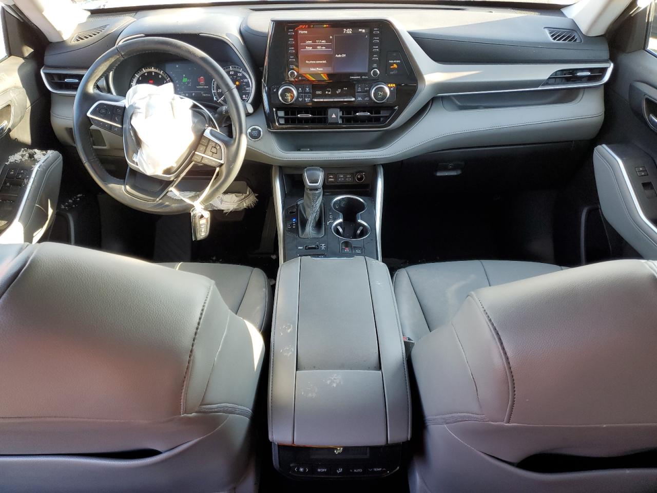 2022 Toyota Highlander VIN 5TDGZRBHXNS235425 Copart auction photo, front end / side damage thumbnail 8