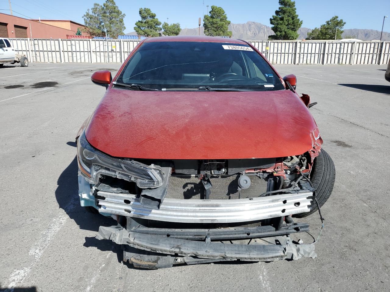 2019 Toyota Corolla VIN JTNK4RBE5K3056099 Copart auction photo, front end / side damage thumbnail 5