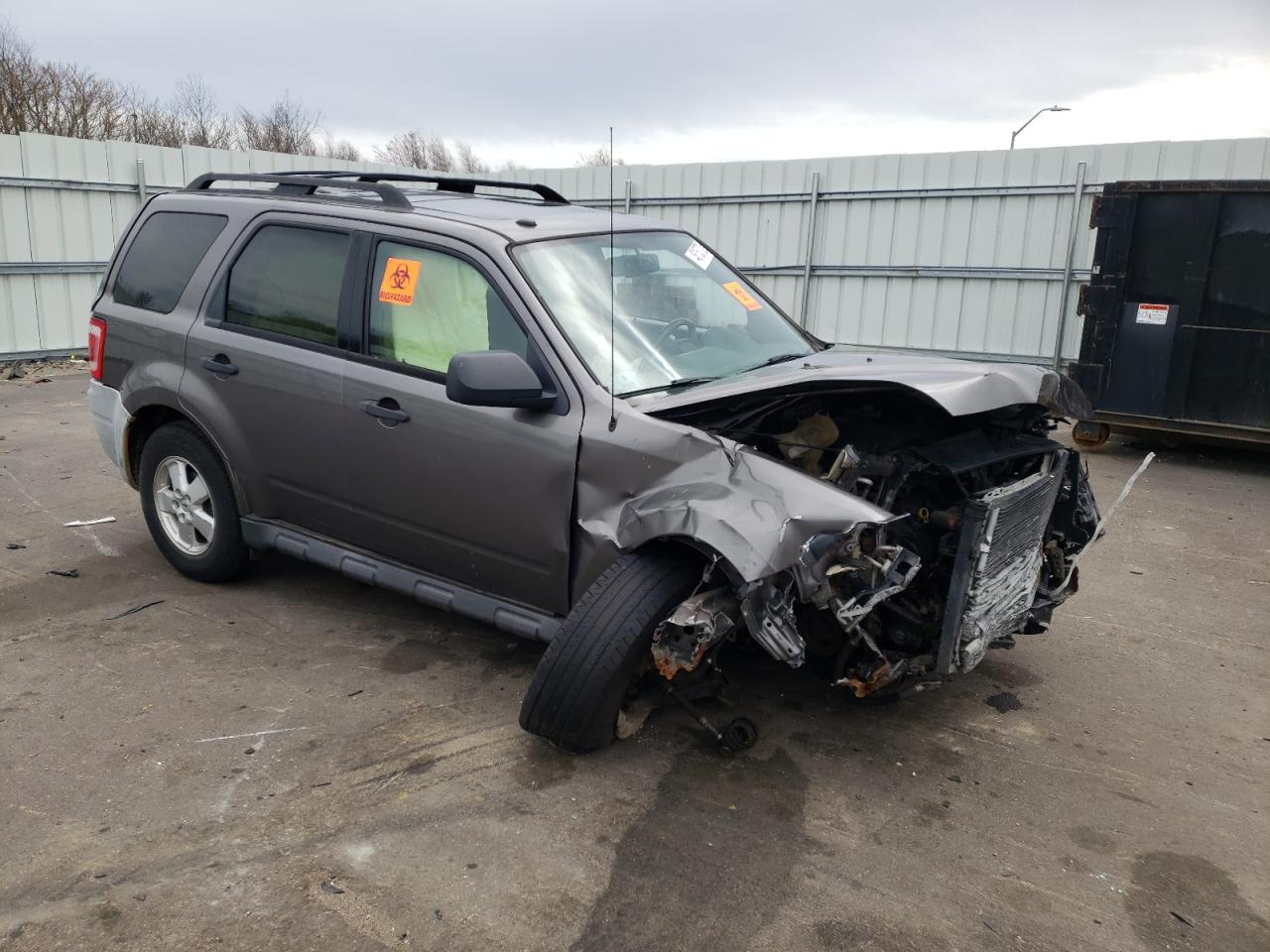 2010 Ford Escape VIN 1FMCU9DG8AKD15627 Copart auction photo, front end / side damage thumbnail 4