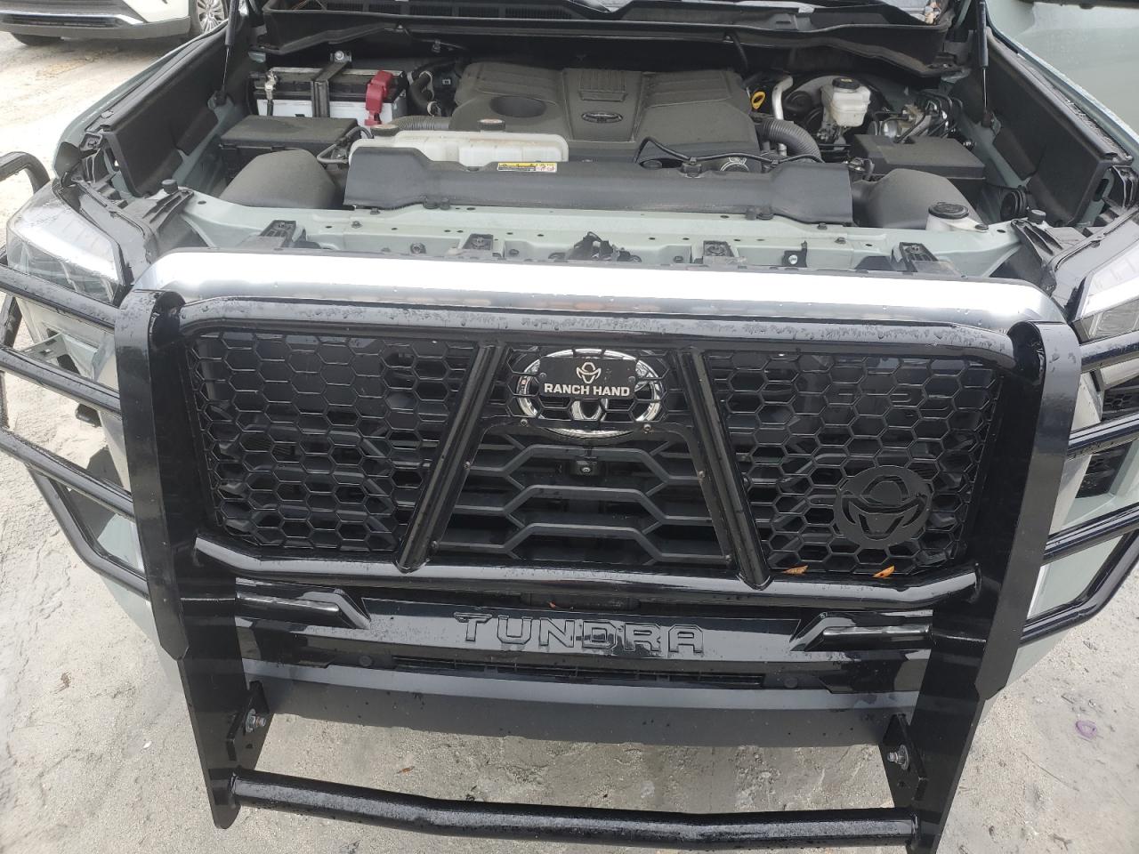 2022 Toyota Tundra VIN 5TFJA5DB8NX035443 Copart auction photo, front end / side damage thumbnail 11