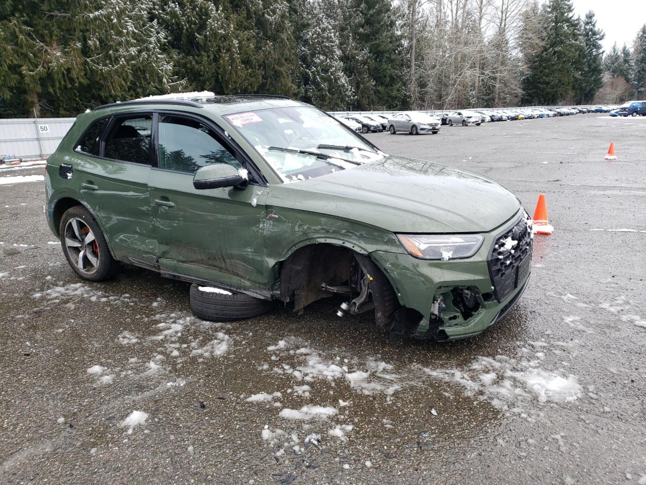 2024 Audi Q5 VIN WA1EAAFYXR2068176 Copart auction photo, front end / side damage thumbnail 4