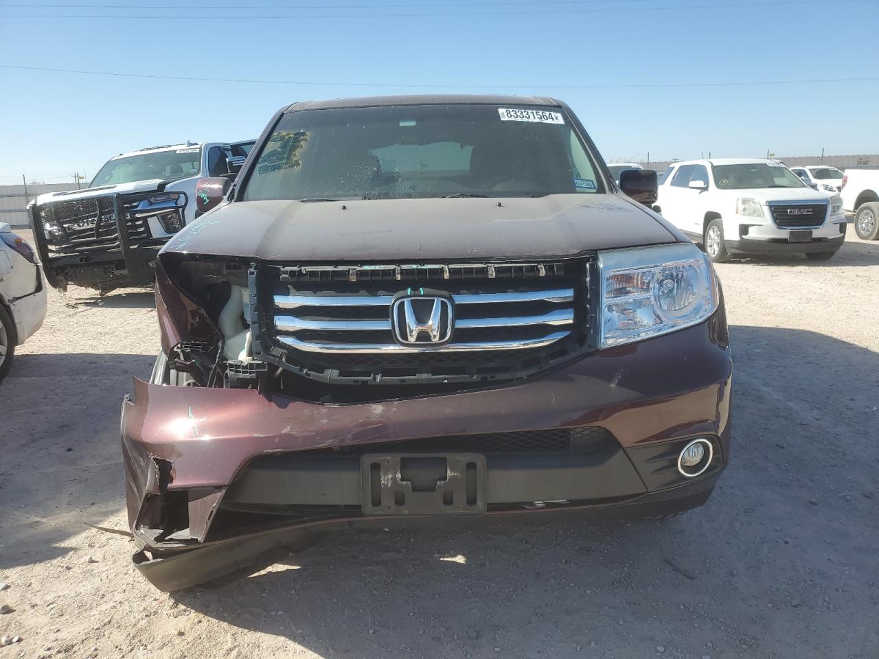 2013 Honda Pilot VIN 5FNYF3H77DB024811 Copart auction photo, front end / minor dent/scratches damage thumbnail 5