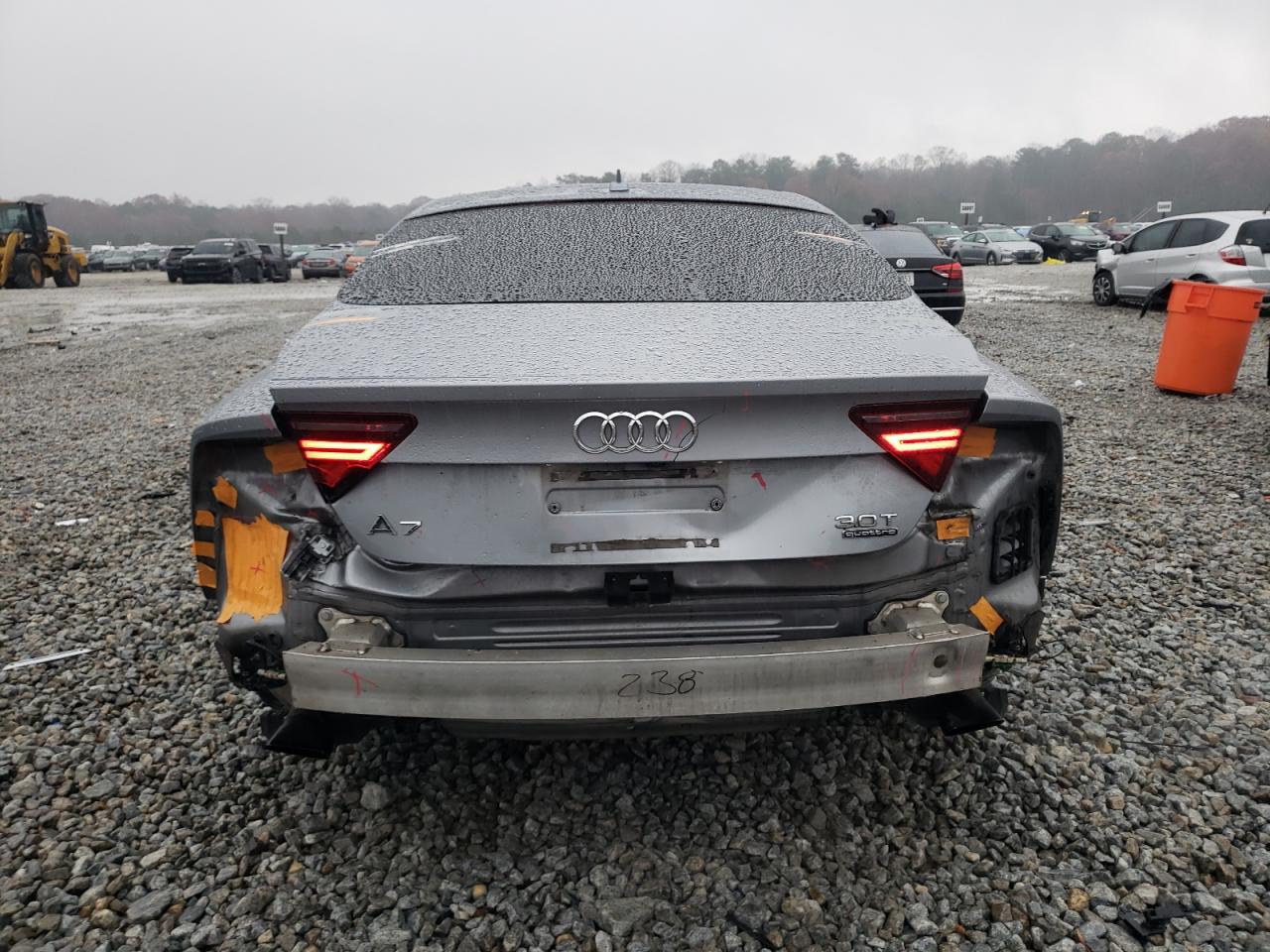 2016 Audi A7 VIN WAU2GAFC7GN001877 Copart auction photo, rear end / undercarriage damage thumbnail 6